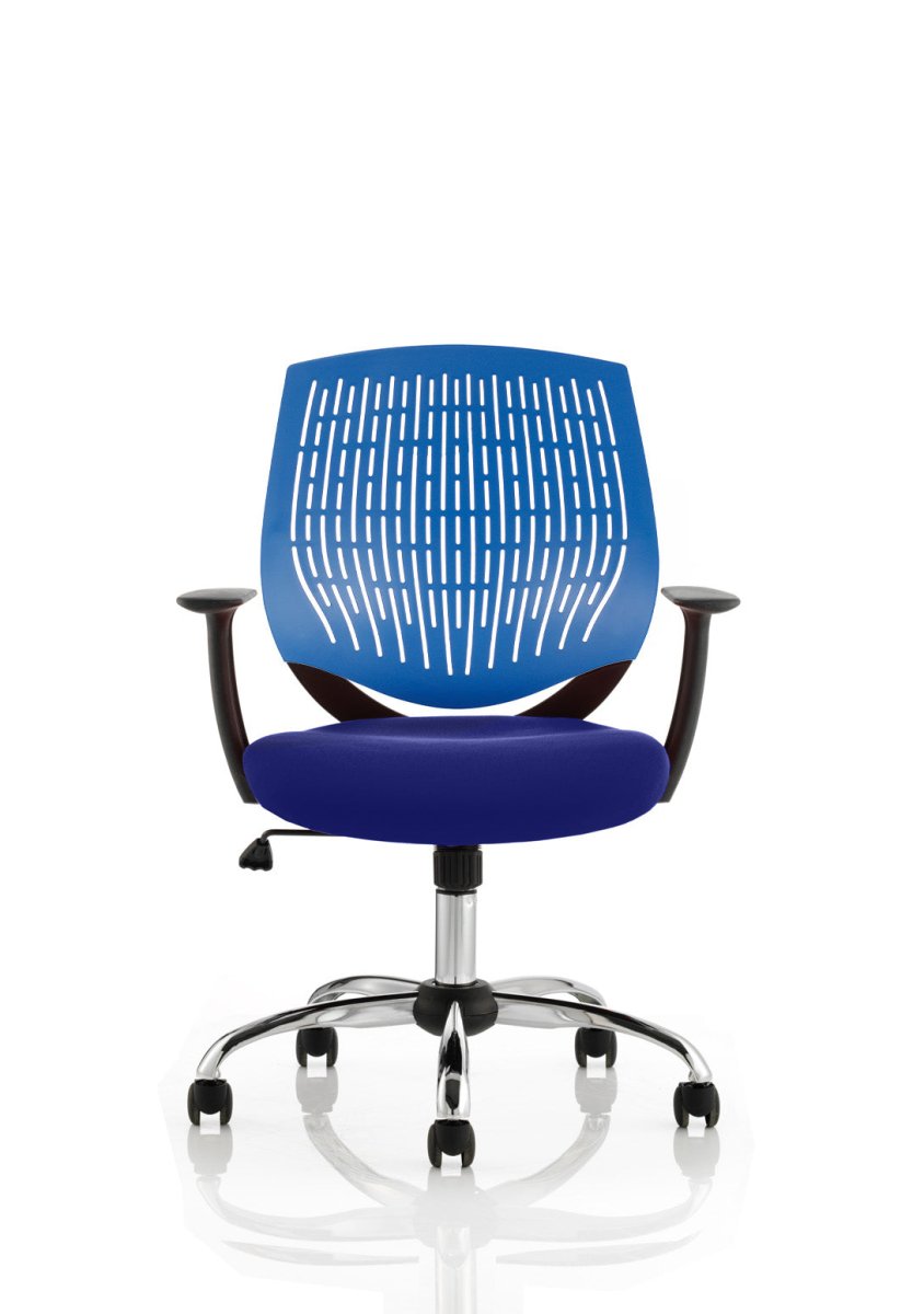 Office furniture dura-operator-chair Dynamic  Black  Bespoke Tabasco Orange With Arms
