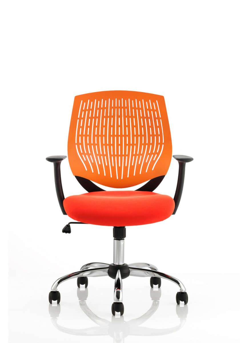 Office furniture dura-operator-chair Dynamic  White  Bespoke Bergamot Cherry With Arms