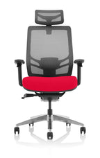 Office furniture ergo-click Dynamic  Mesh & Bespoke Ginseng Chilli Fabric  No headrest 