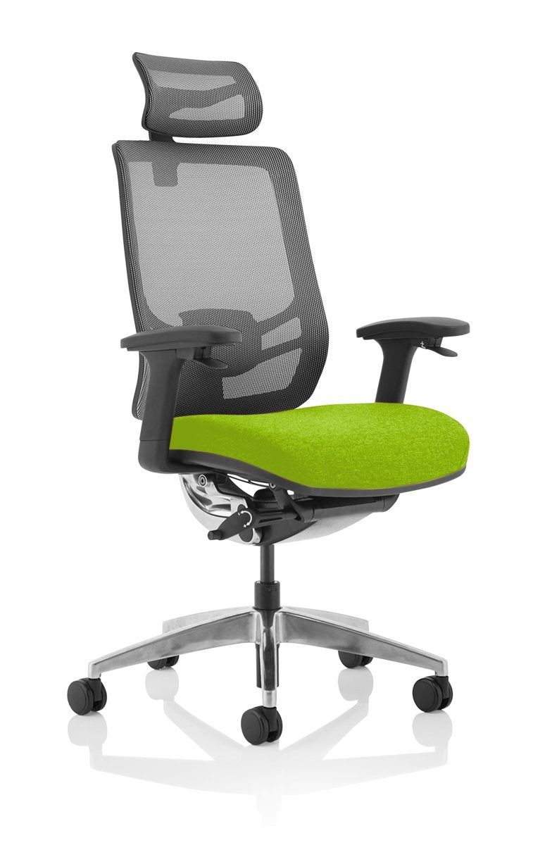 Office furniture ergo-click Dynamic  Mesh & Bespoke Maringa Teal Fabric  No headrest 