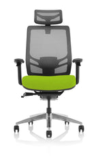 Office furniture ergo-click Dynamic  Mesh & Bespoke Tansy Purple Fabric  With Headrest 