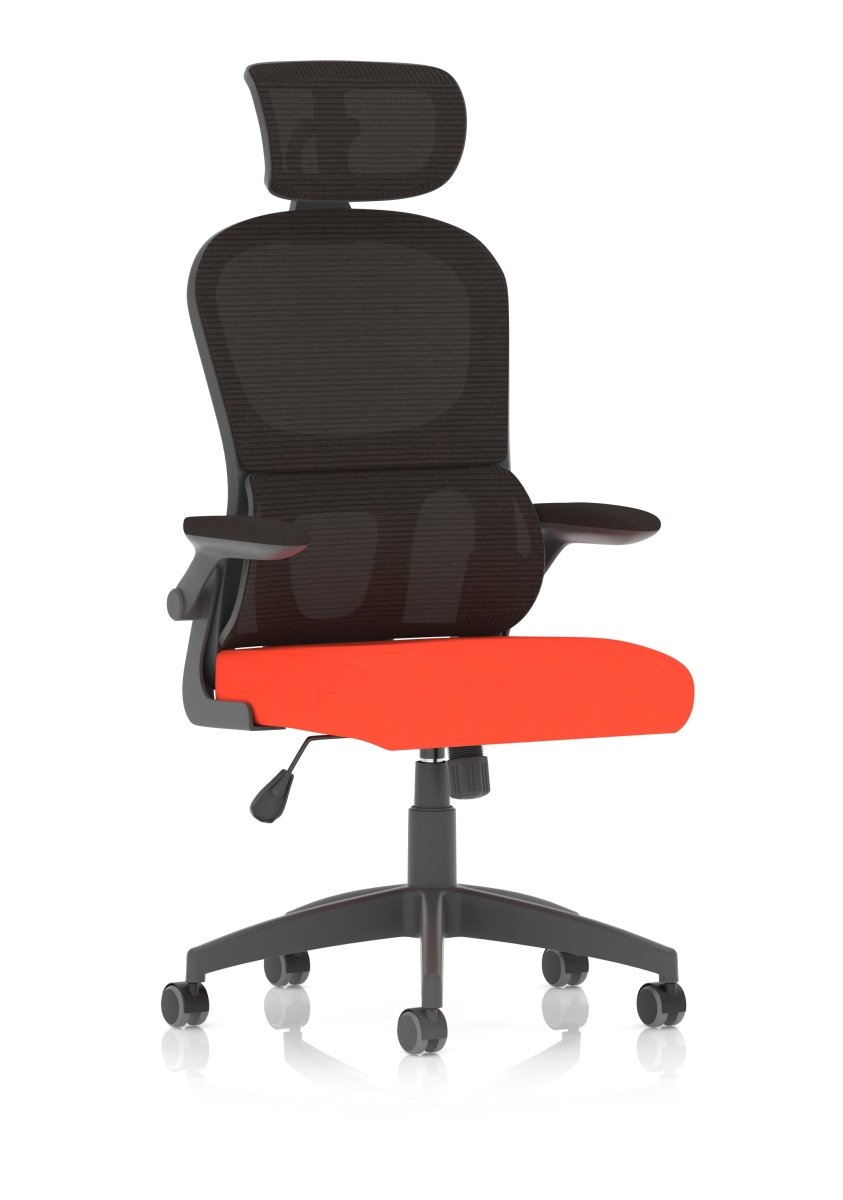 Office furniture iris-task-operator-mesh-back-fabric-seat-with-headrest Dynamic   Colour