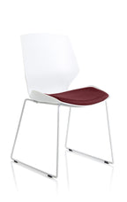 Office furniture florence-sled-white-frame-fabric-seat-visitor-chair Dynamic   Colour