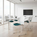 Office furniture florence-sled-white-frame-fabric-seat-visitor-chair Dynamic   Colour