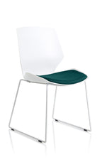 Office furniture florence-sled-white-frame-fabric-seat-visitor-chair Dynamic   Colour