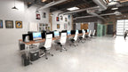 Office furniture evolve-plus-bench-screen Dynamic  800  Blue White