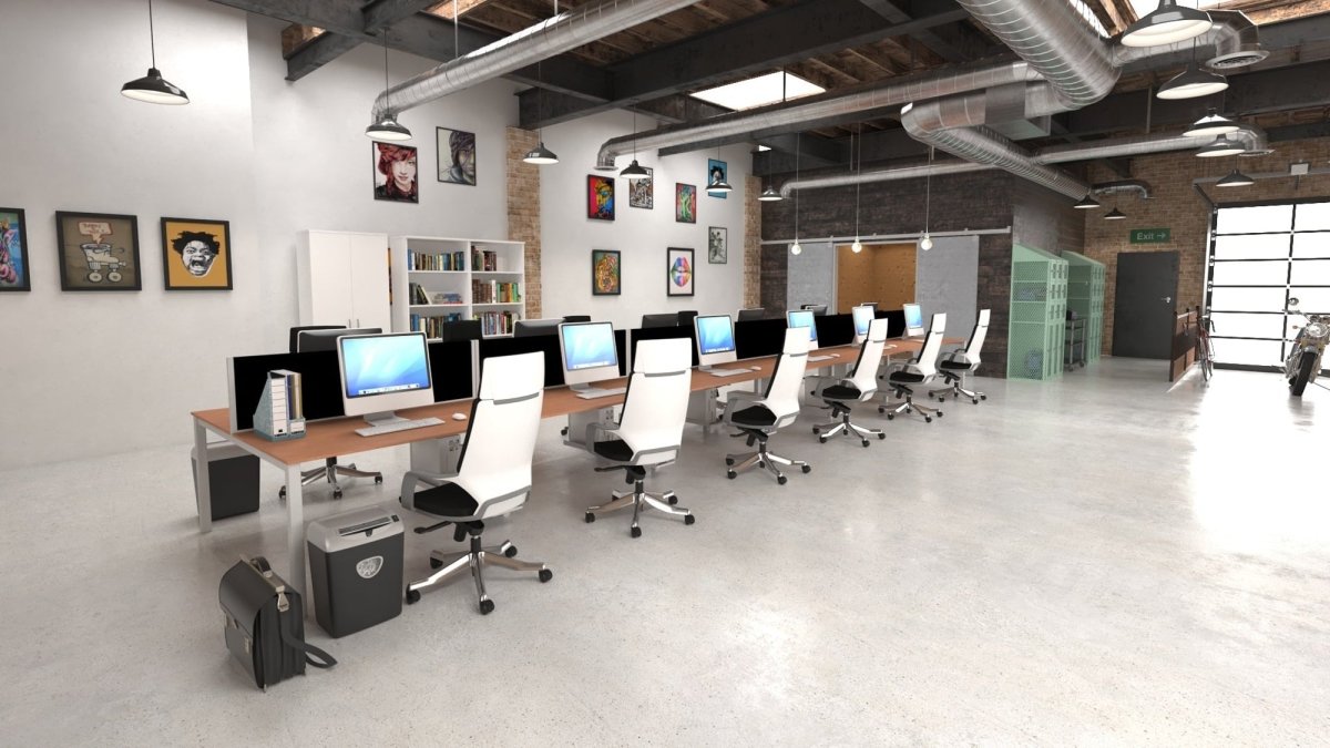 Office furniture evolve-plus-bench-screen Dynamic  800  Blue White