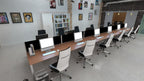 Office furniture evolve-plus-bench-screen Dynamic  800  Blue Silver