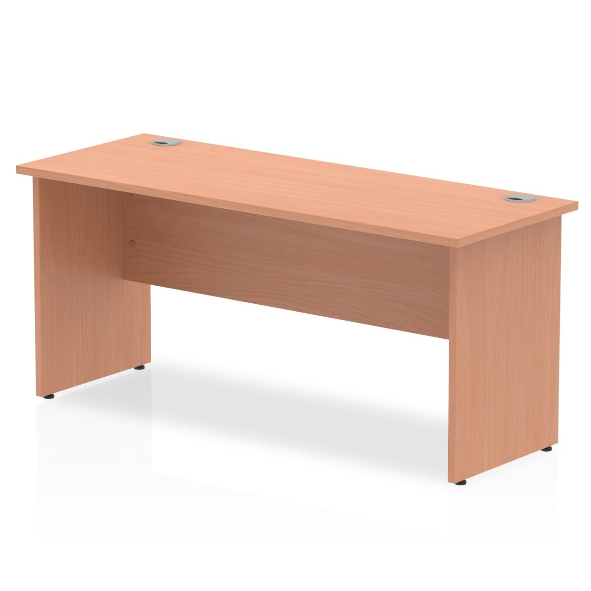 Office Desk Impulse 160cm Slimline Desk Panel End Leg Beech Colour Beech 