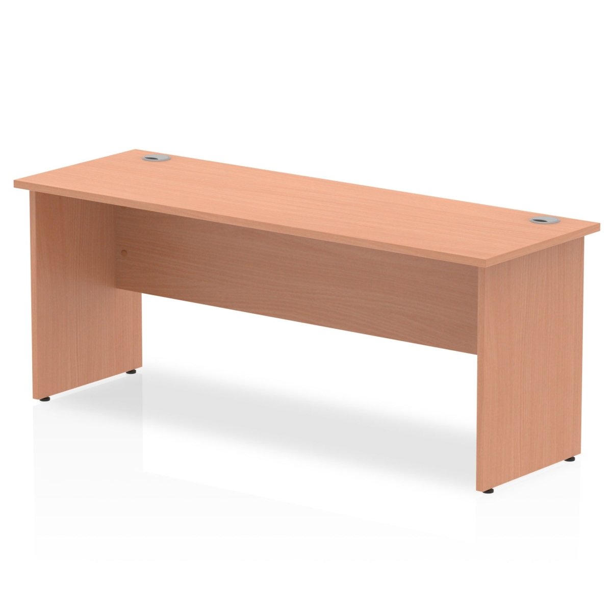 Office Desk Impulse 180cm Slimline Desk Panel End Leg Beech Desk Colour Beech Leg