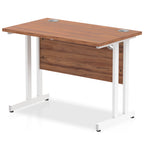 Office furniture impulse-100mm-slimline-desk-cantilever-leg Dynamic  White Colour Walnut 