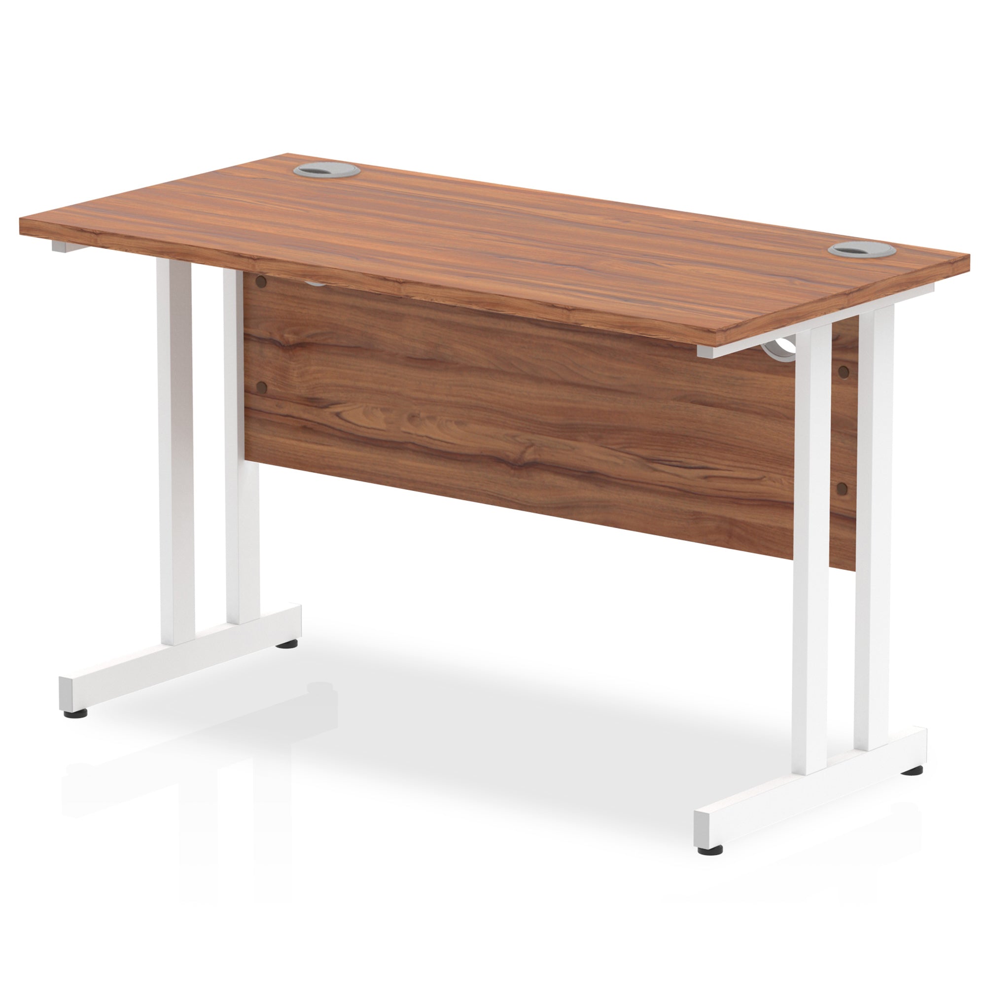 Office furniture impulse-120mm-slimline-desk-cantilever-leg Dynamic  Silver Colour White 