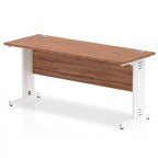 Office furniture impulse-160mm-slimline-desk-cable-managed-leg Dynamic  White Colour Walnut 