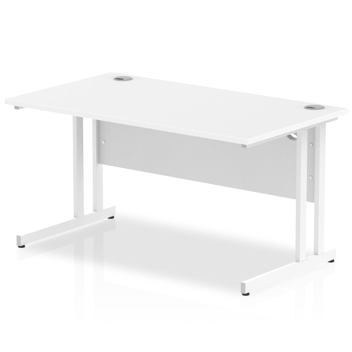 Office furniture impulse-140mm-straight-desk-cantilever-leg Dynamic  White Colour White 