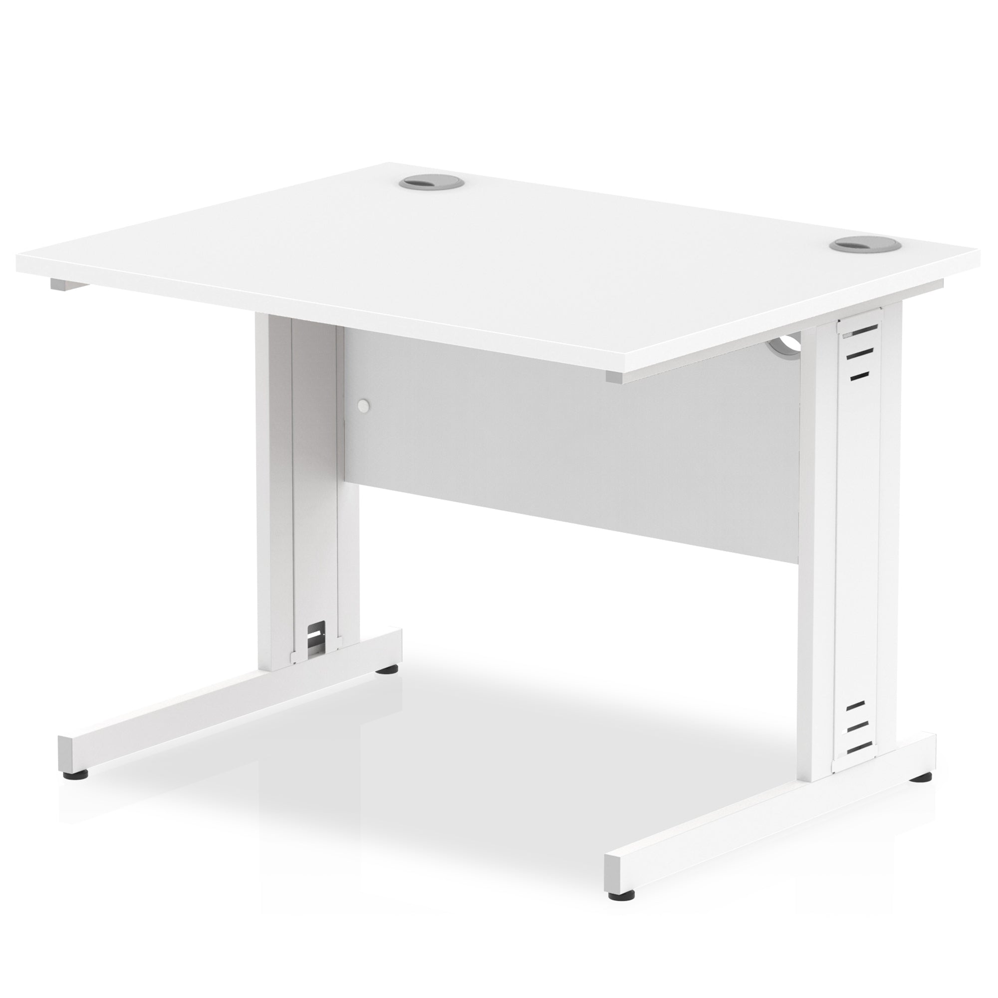 Office furniture impulse-100mm-straight-desk-cable-managed-leg Dynamic  White Colour White 