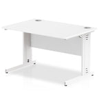 Office furniture impulse-120mm-straight-desk-cable-managed-leg Dynamic  White Colour White 