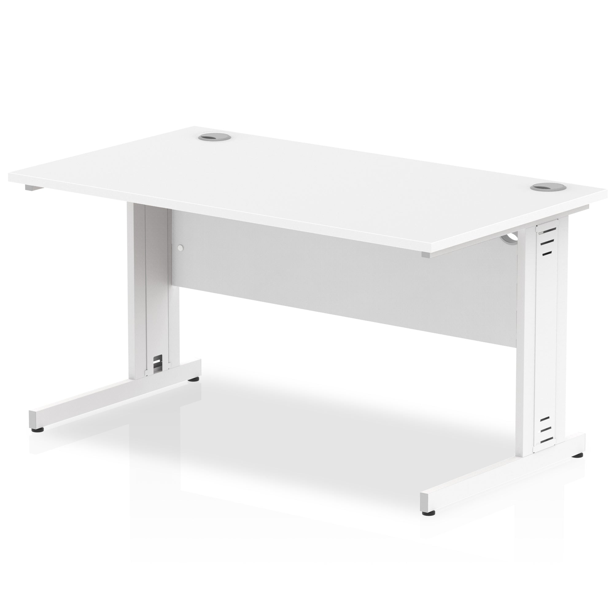 Office furniture impulse-140mm-straight-desk-cable-managed-leg Dynamic  White Colour White 