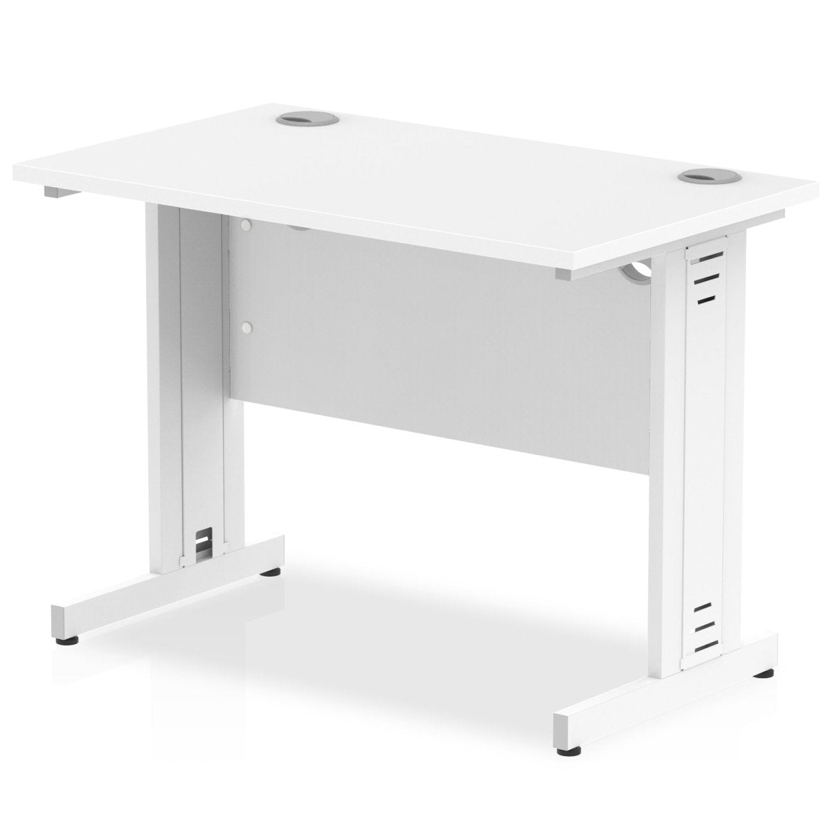 Office furniture impulse-100mm-slimline-desk-cable-managed-leg Dynamic  White Colour White 