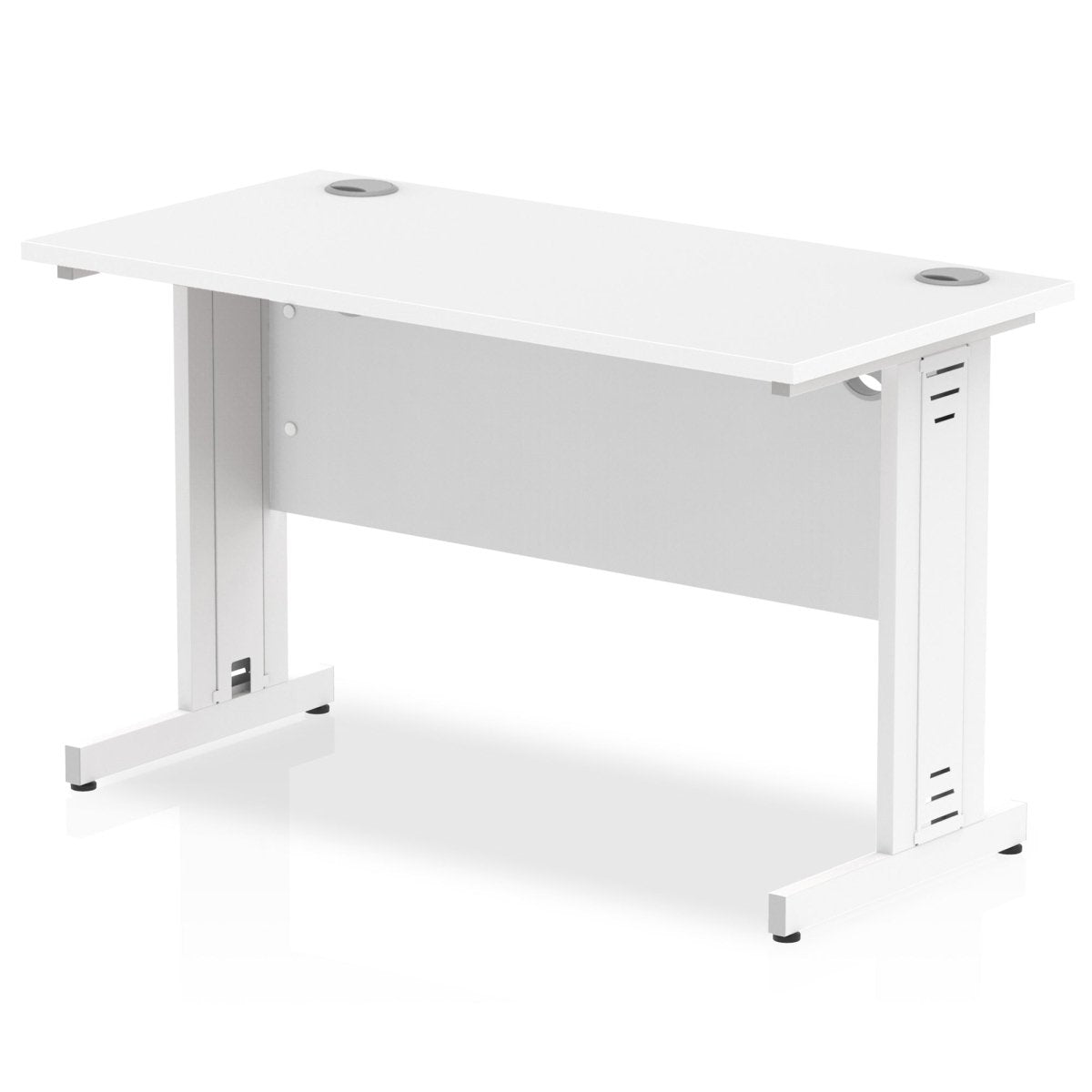 Office furniture impulse-120mm-slimline-desk-cable-managed-leg Dynamic  White Colour White 