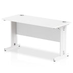 Office furniture impulse-140mm-slimline-desk-cable-managed-leg Dynamic  White Colour White 