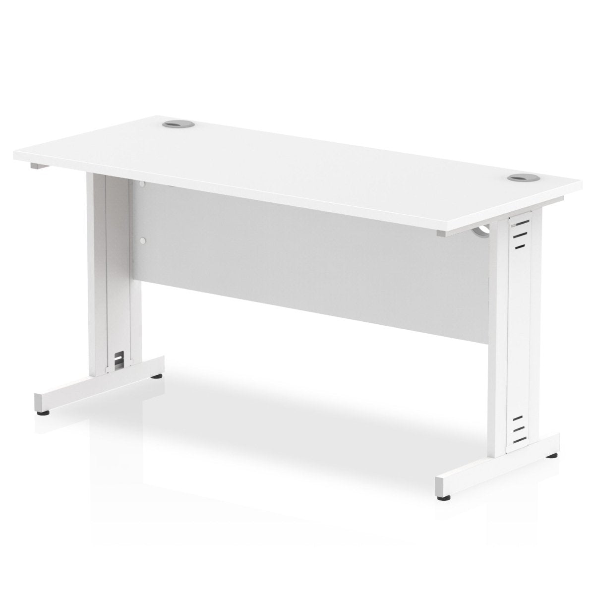 Office furniture impulse-140mm-slimline-desk-cable-managed-leg Dynamic  White Colour White 