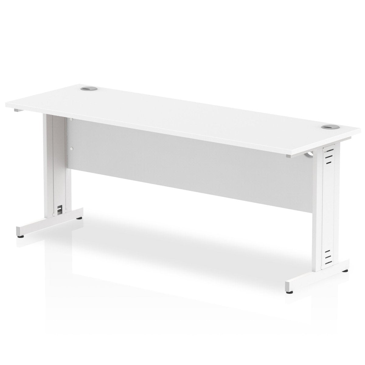Office furniture impulse-180mm-slimline-desk-cable-managed-leg Dynamic  White Colour White 
