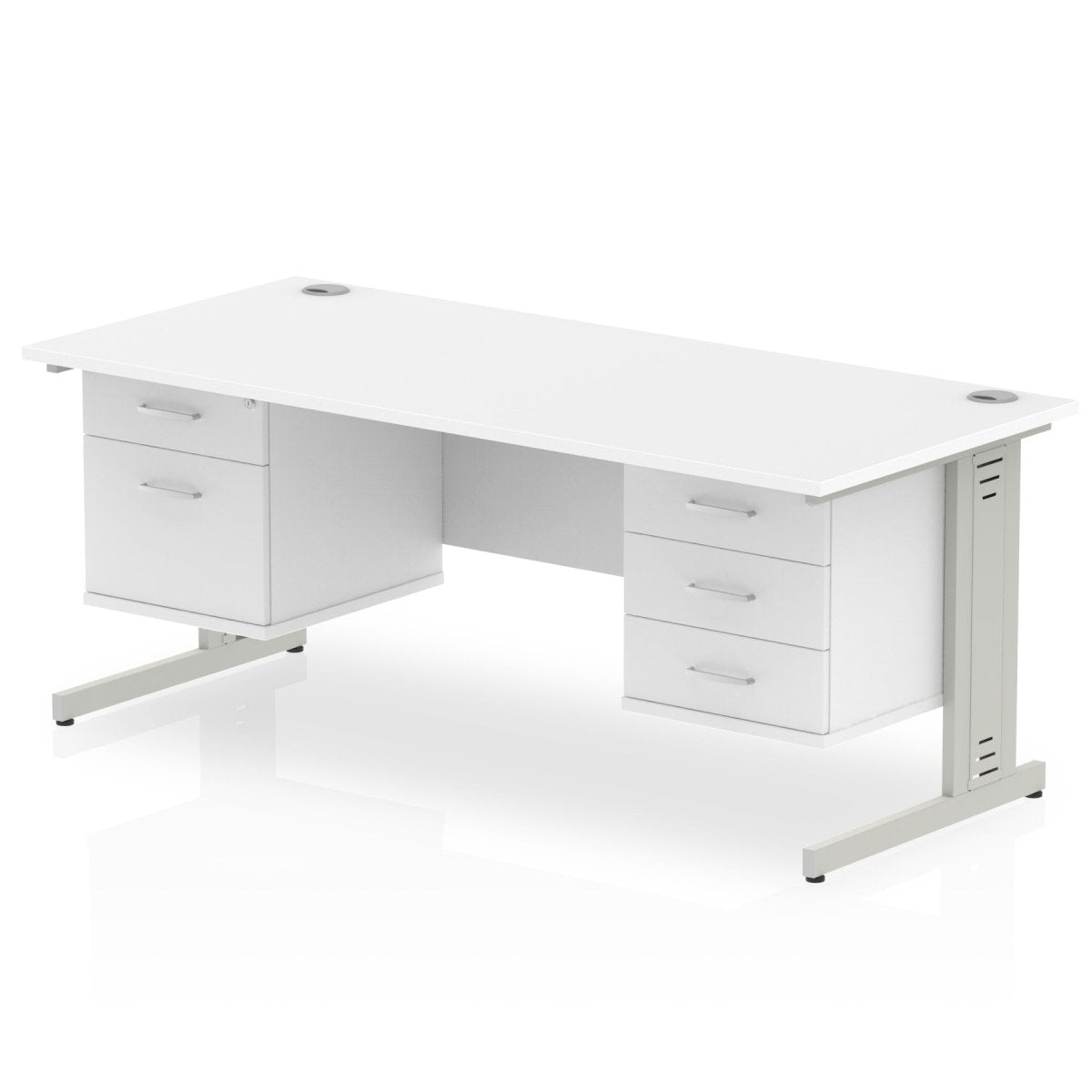 Office furniture impulse-180mm-cable-managed-straight-desk-with-fixed-pedestal Dynamic   Desk Colour  