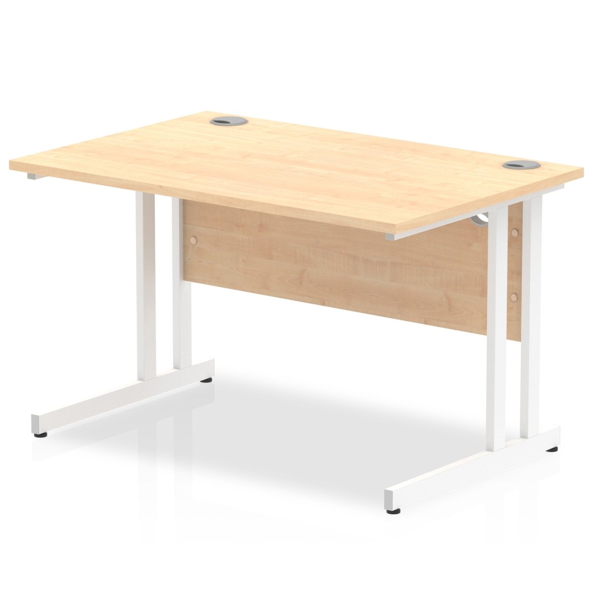 Office furniture impulse-120mm-straight-desk-cantilever-leg Dynamic  White Colour Maple 