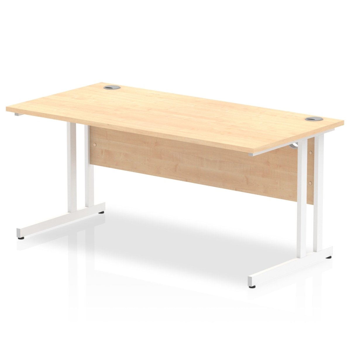 Office furniture impulse-160mm-straight-desk-cantilever-leg Dynamic  White Colour Maple 