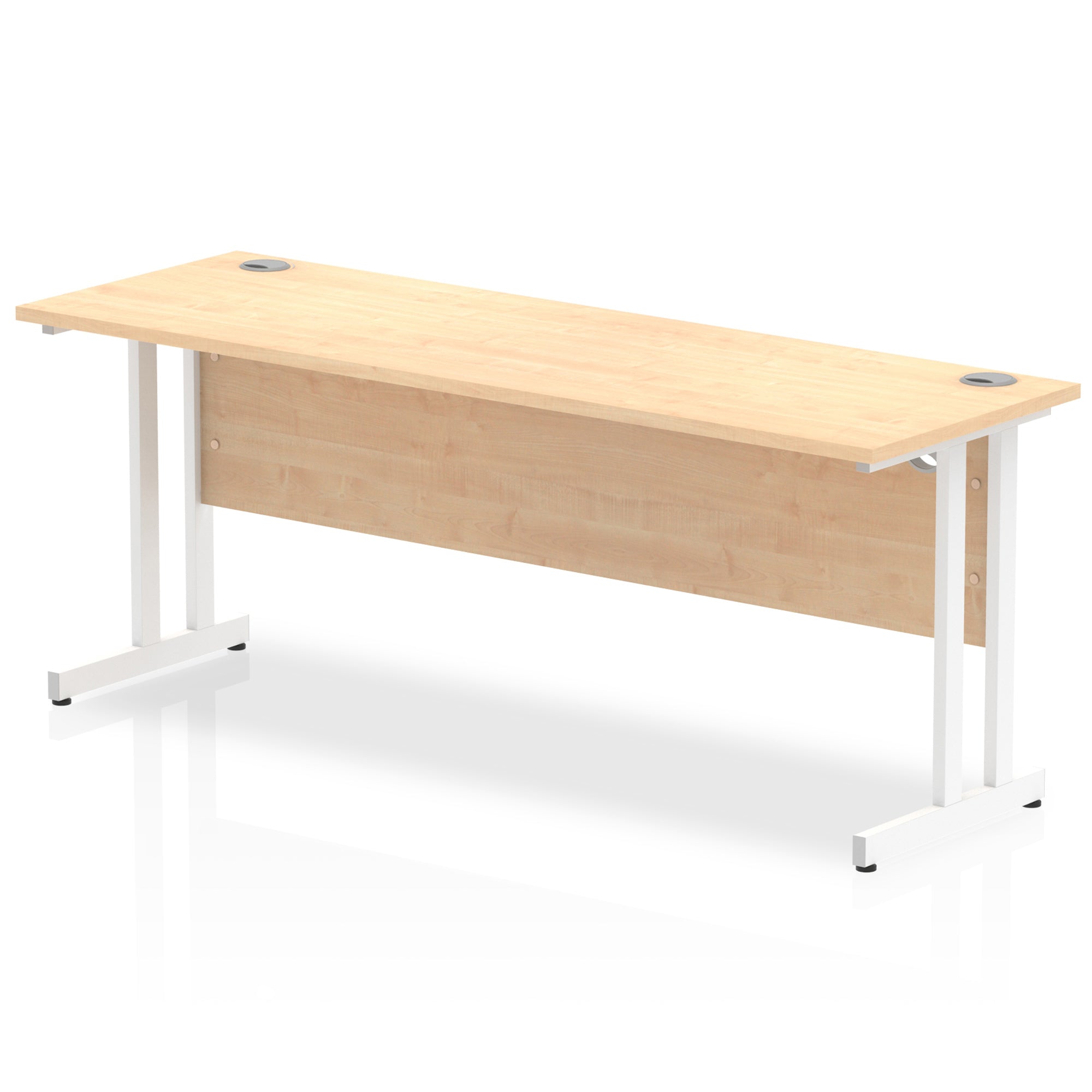 Office furniture impulse-180mm-slimline-desk-cantilever-leg Dynamic  White Colour Maple 