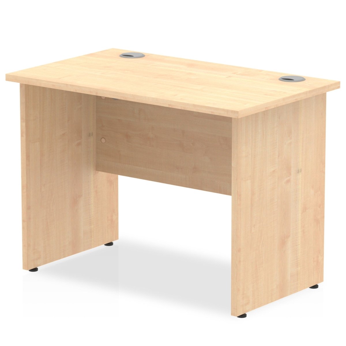 Office furniture impulse-100mm-slimline-desk-panel-end-leg Dynamic  White Colour Grey Oak 