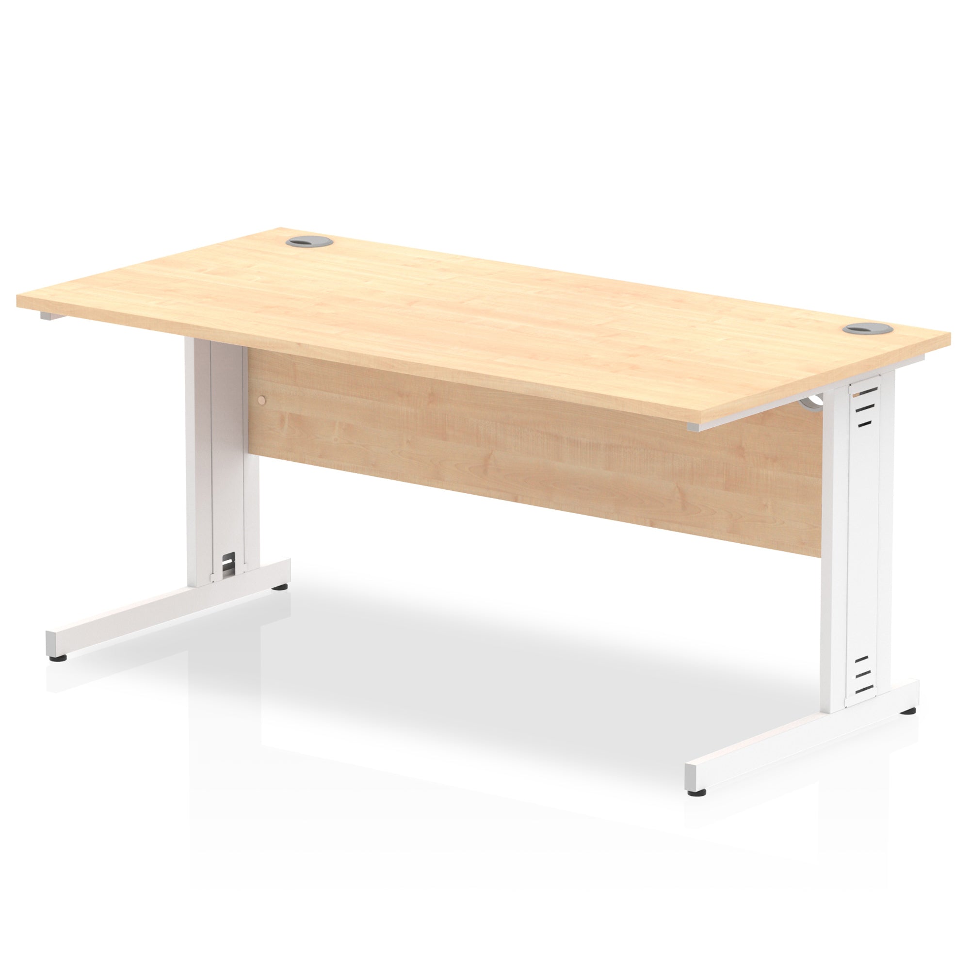 Office furniture impulse-160mm-straight-desk-cable-managed-leg Dynamic  White Colour Maple 