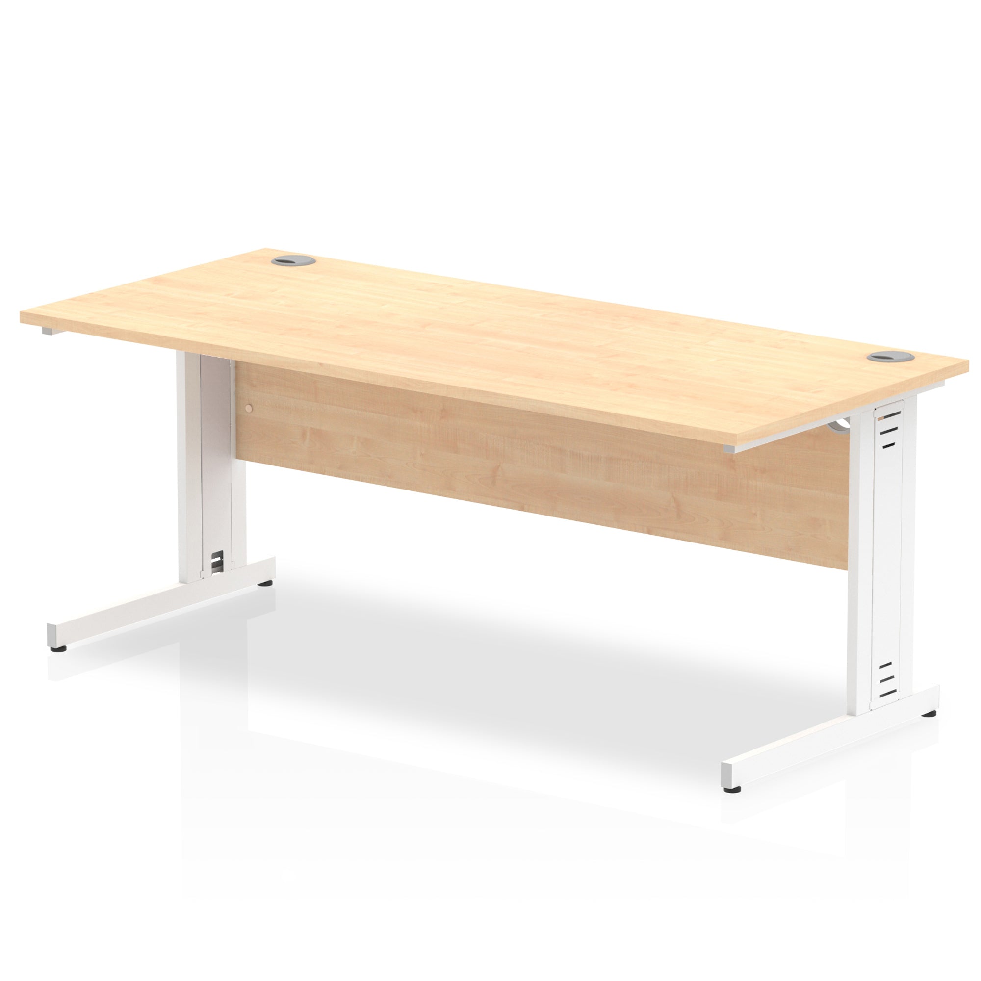 Office furniture impulse-180mm-straight-desk-cable-managed-leg Dynamic  White Colour Maple 