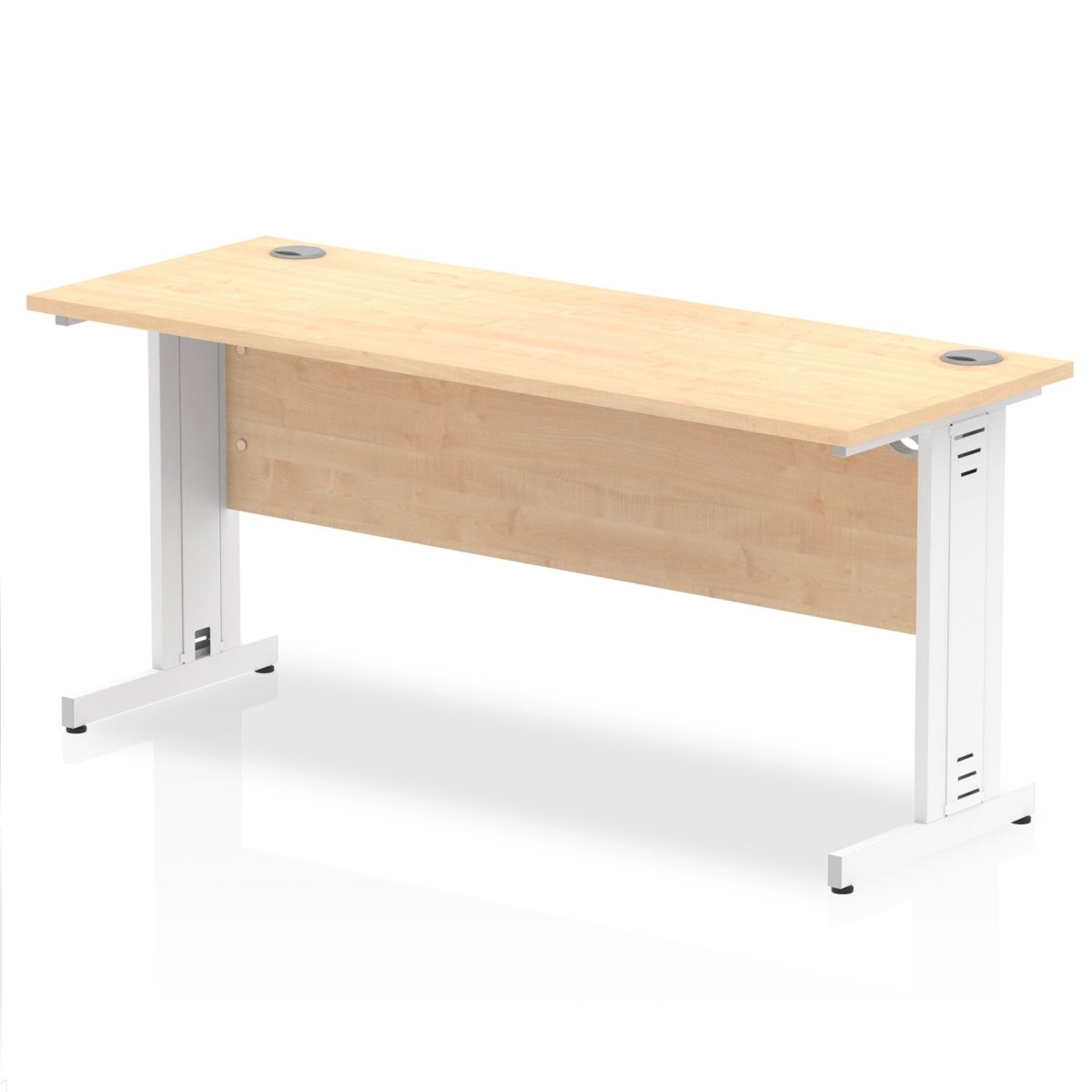 Office furniture impulse-160mm-slimline-desk-cable-managed-leg Dynamic  White Colour Maple 