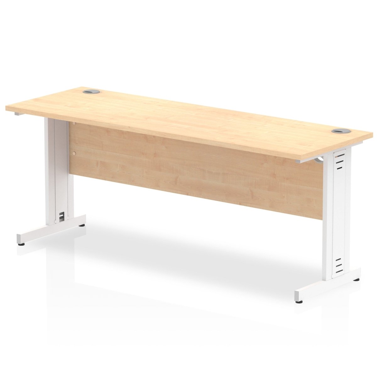 Office furniture impulse-180mm-slimline-desk-cable-managed-leg Dynamic  White Colour Maple 
