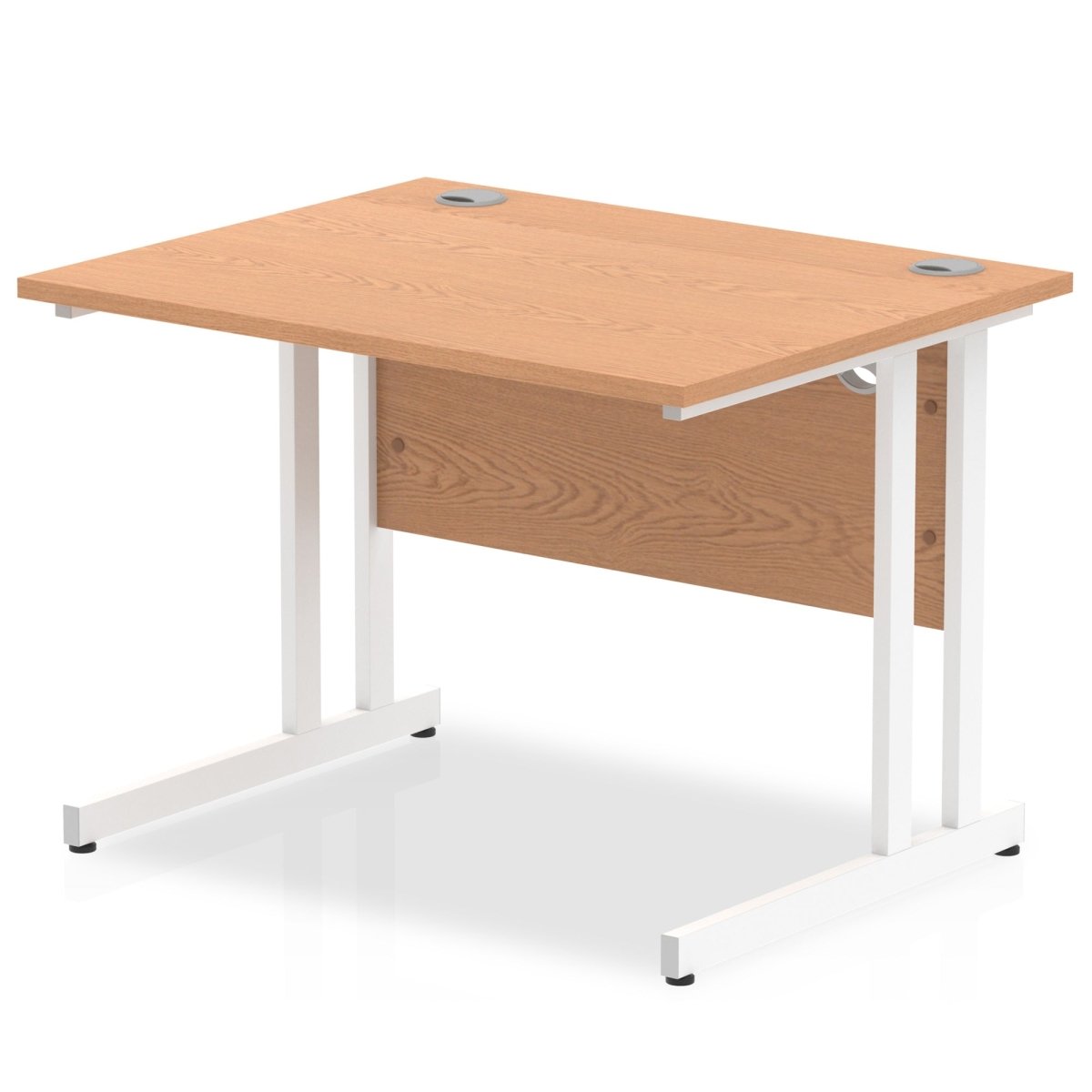 Office furniture impulse-100mm-straight-desk-cantilever-leg Dynamic  White Colour Oak 