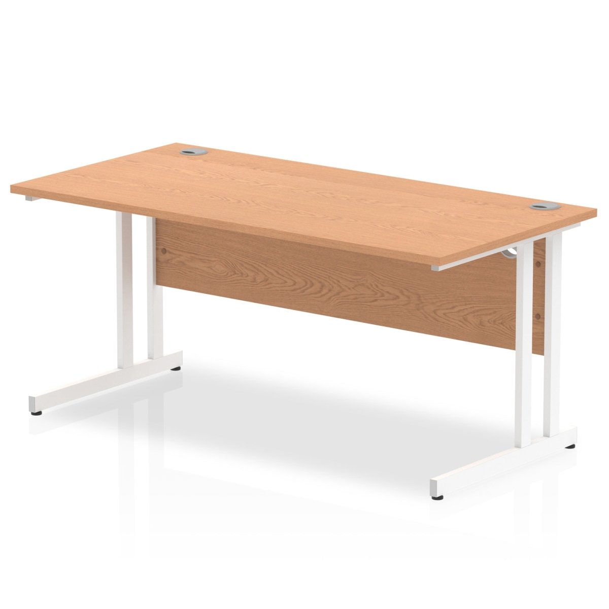 Office furniture impulse-160mm-straight-desk-cantilever-leg Dynamic  White Colour Oak 