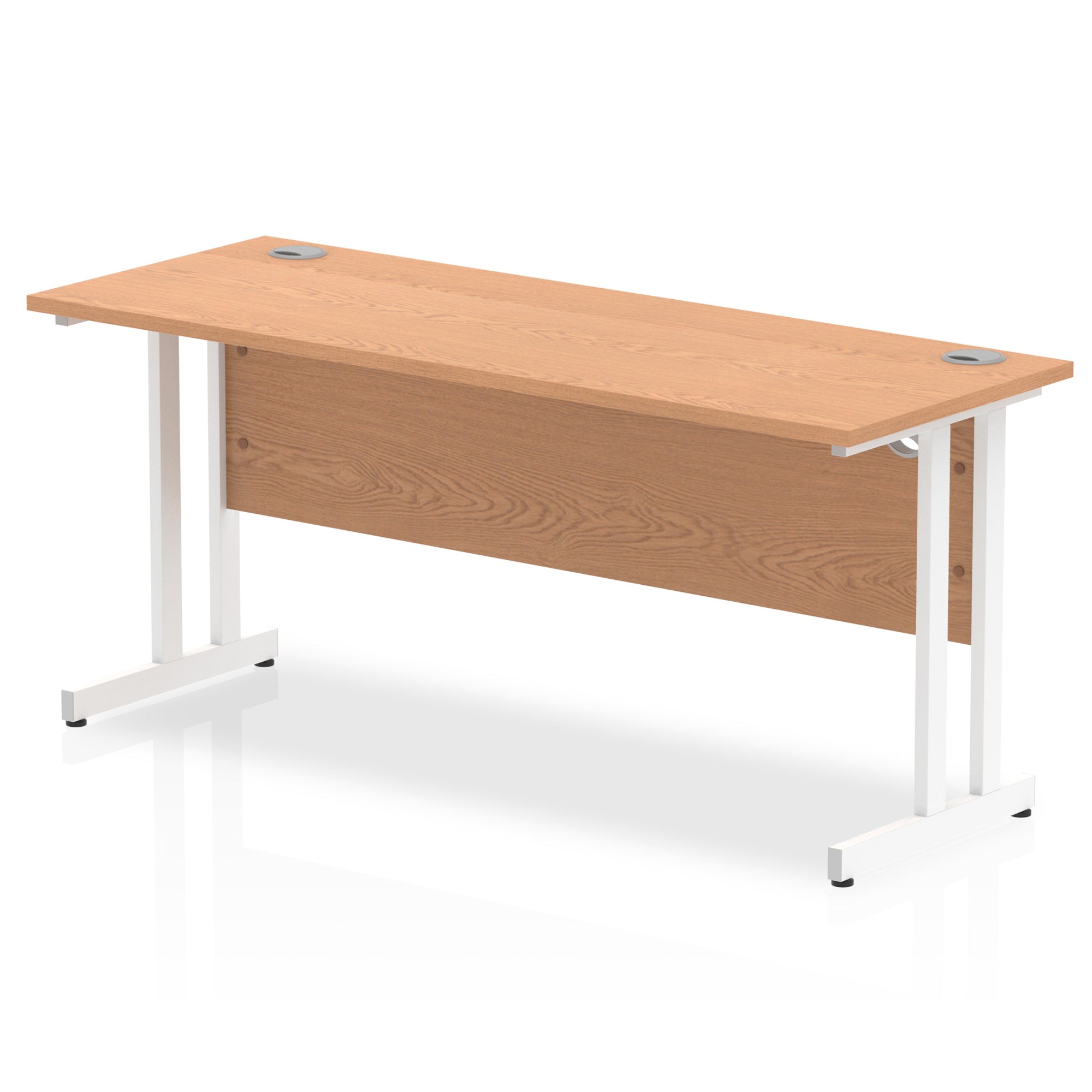 Office furniture impulse-160mm-slimline-desk-cantilever-leg Dynamic  White Colour Oak 