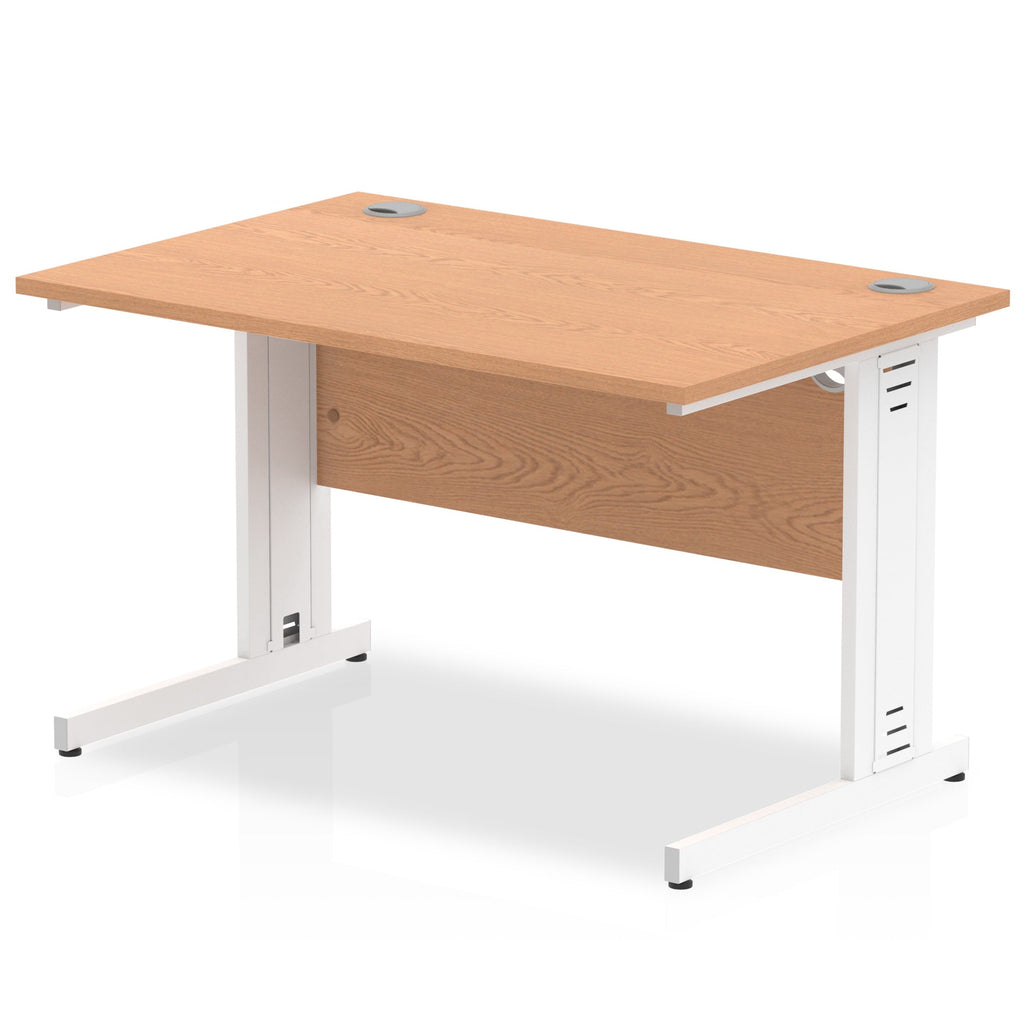 Office furniture impulse-120mm-straight-desk-cable-managed-leg Dynamic  White Colour Oak 