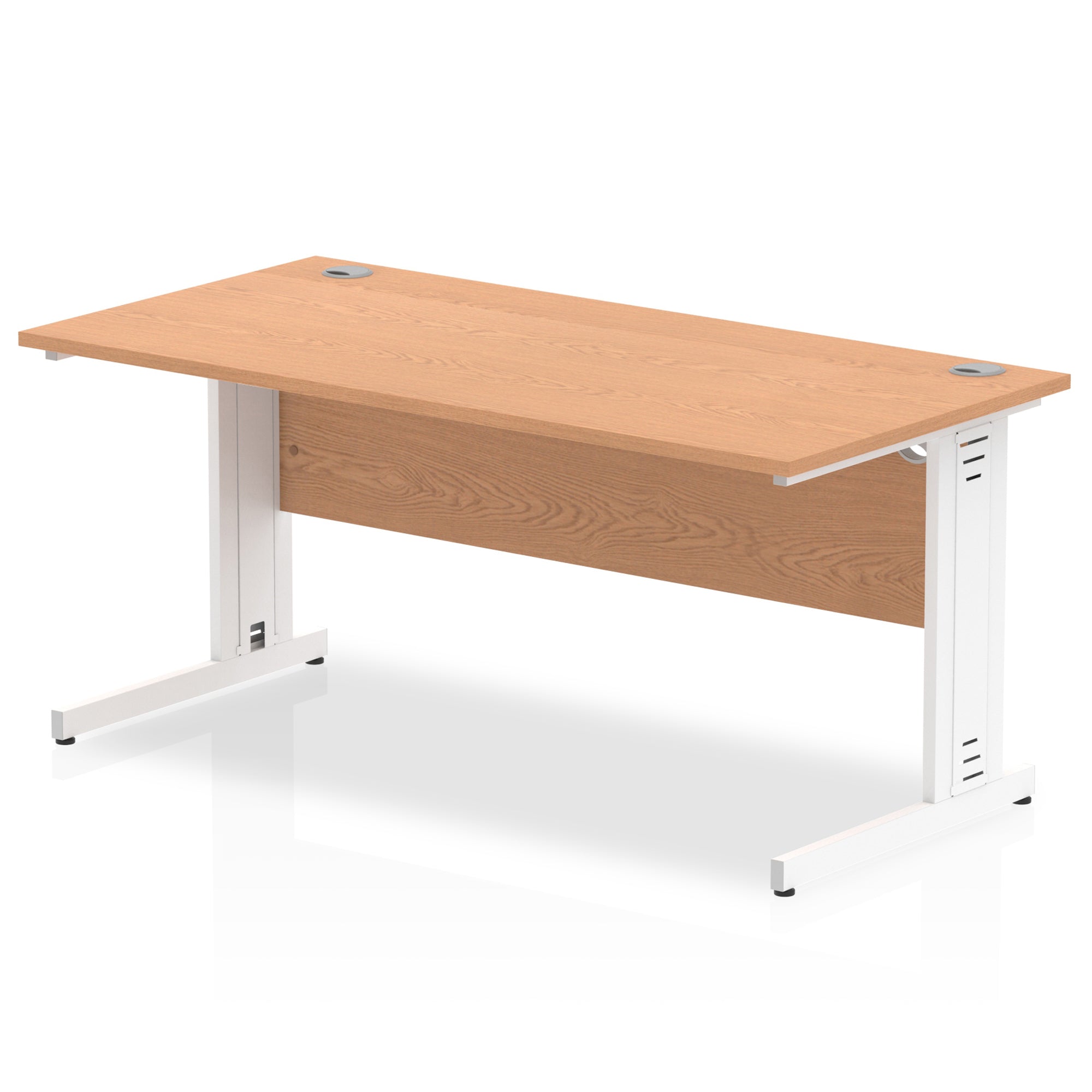 Office furniture impulse-160mm-straight-desk-cable-managed-leg Dynamic  White Colour Oak 