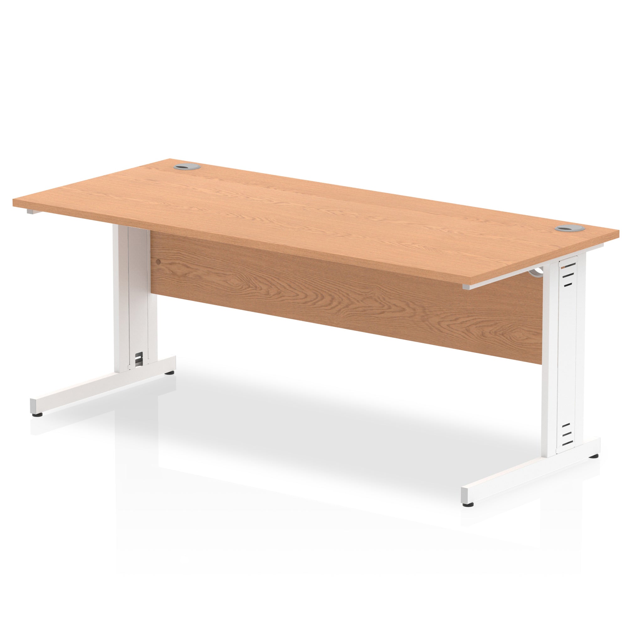 Office furniture impulse-180mm-straight-desk-cable-managed-leg Dynamic  White Colour Oak 