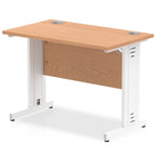 Office furniture impulse-100mm-slimline-desk-cable-managed-leg Dynamic  Silver Colour Walnut 