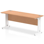 Office furniture impulse-180mm-slimline-desk-cable-managed-leg Dynamic  White Colour Oak 