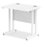 Office furniture impulse-800mm-slimline-desk-cantilever-leg Dynamic  White Colour White 