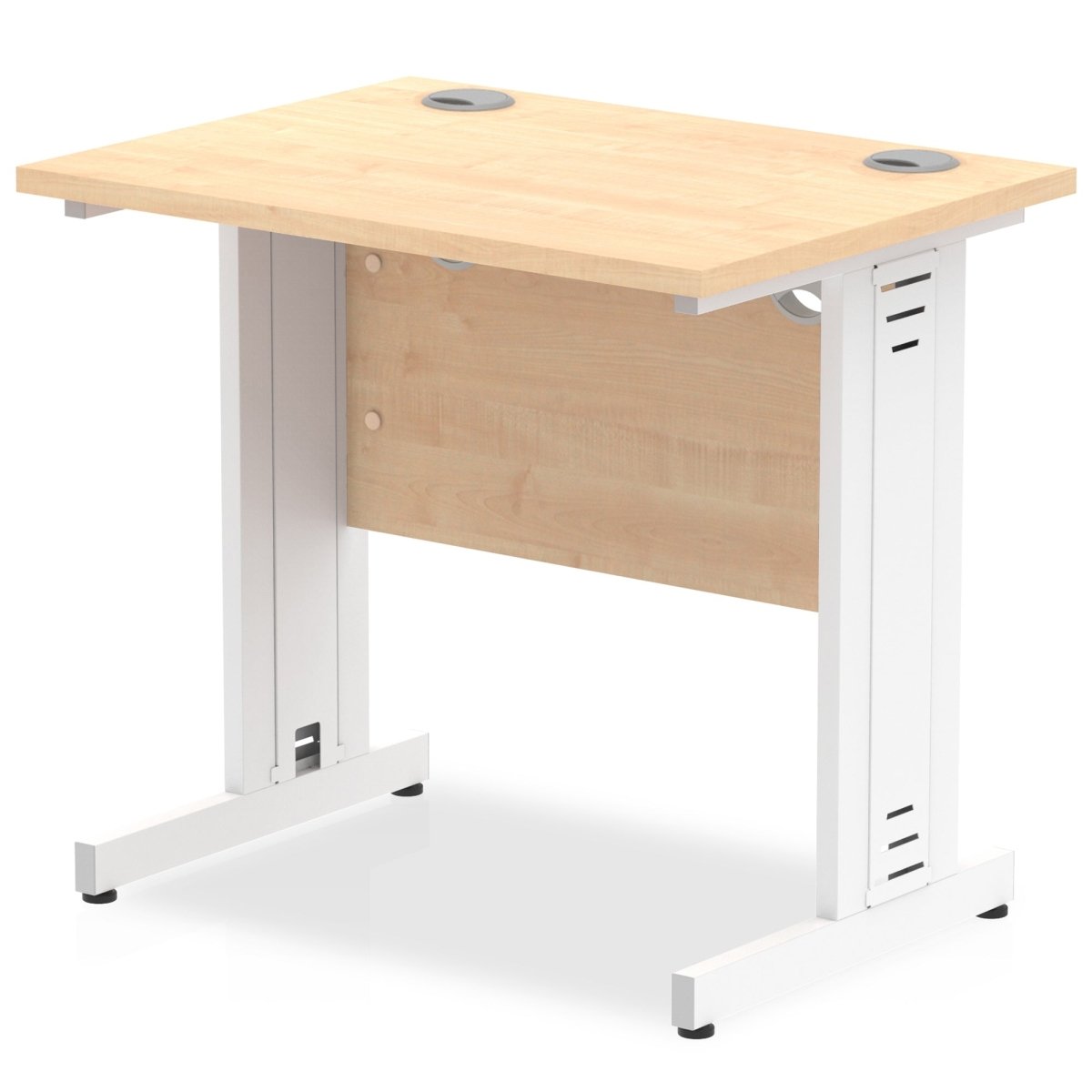 Office furniture impulse-800mm-slimline-desk-cable-managed-leg Dynamic  White Colour Maple 