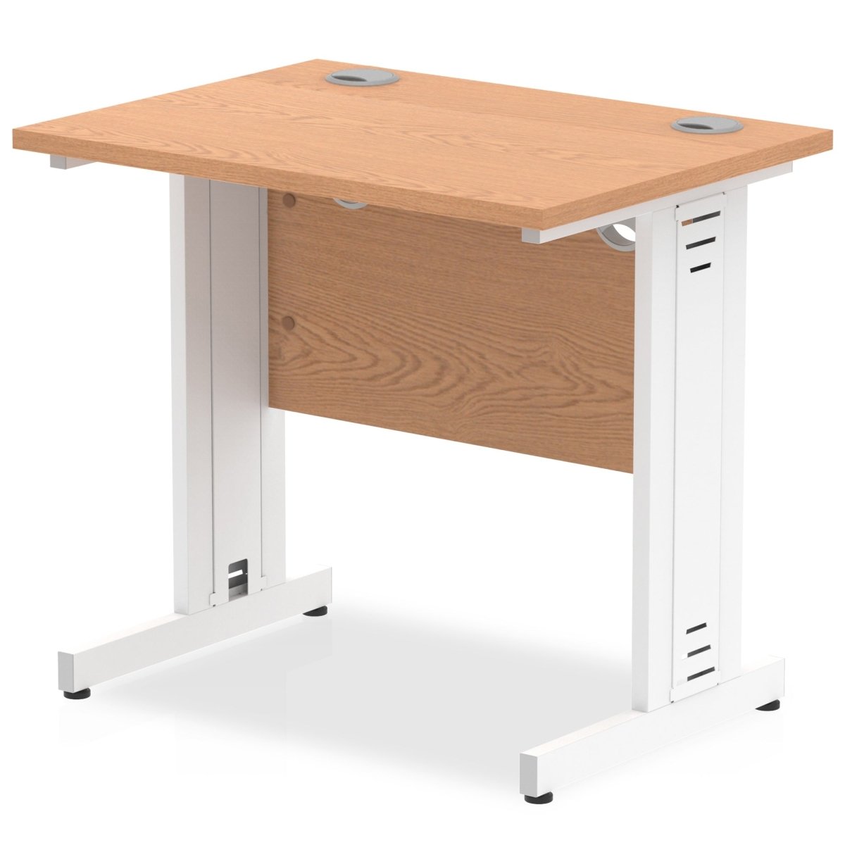 Office furniture impulse-800mm-slimline-desk-cable-managed-leg Dynamic  White Colour Oak 