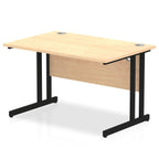 Office furniture impulse-120mm-straight-desk-cantilever-leg Dynamic  Black Colour Maple 