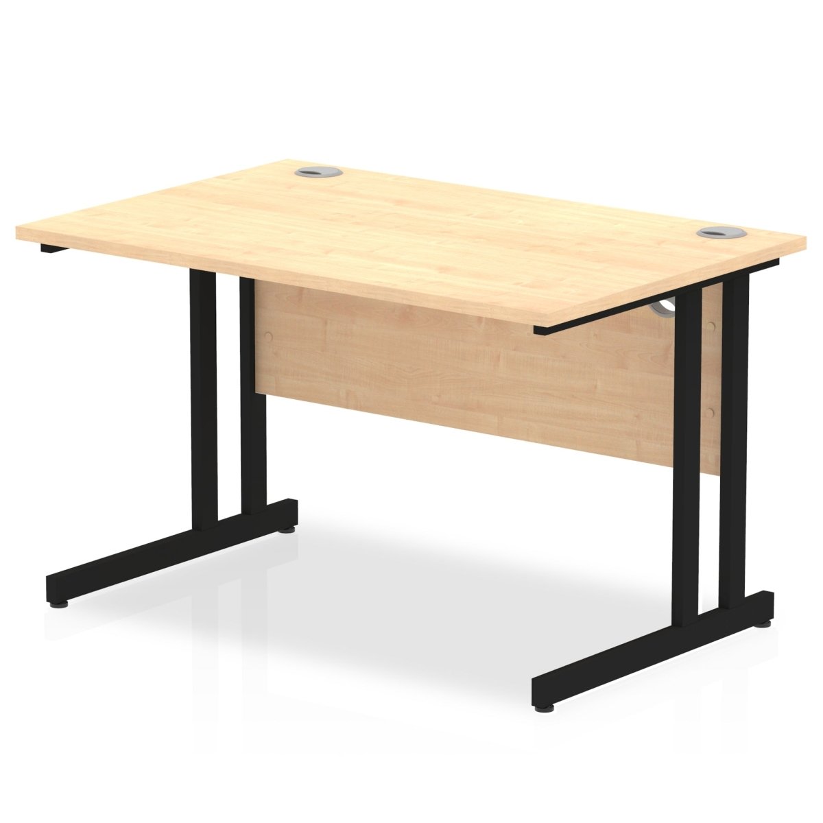 Office furniture impulse-120mm-straight-desk-cantilever-leg Dynamic  Black Colour Maple 