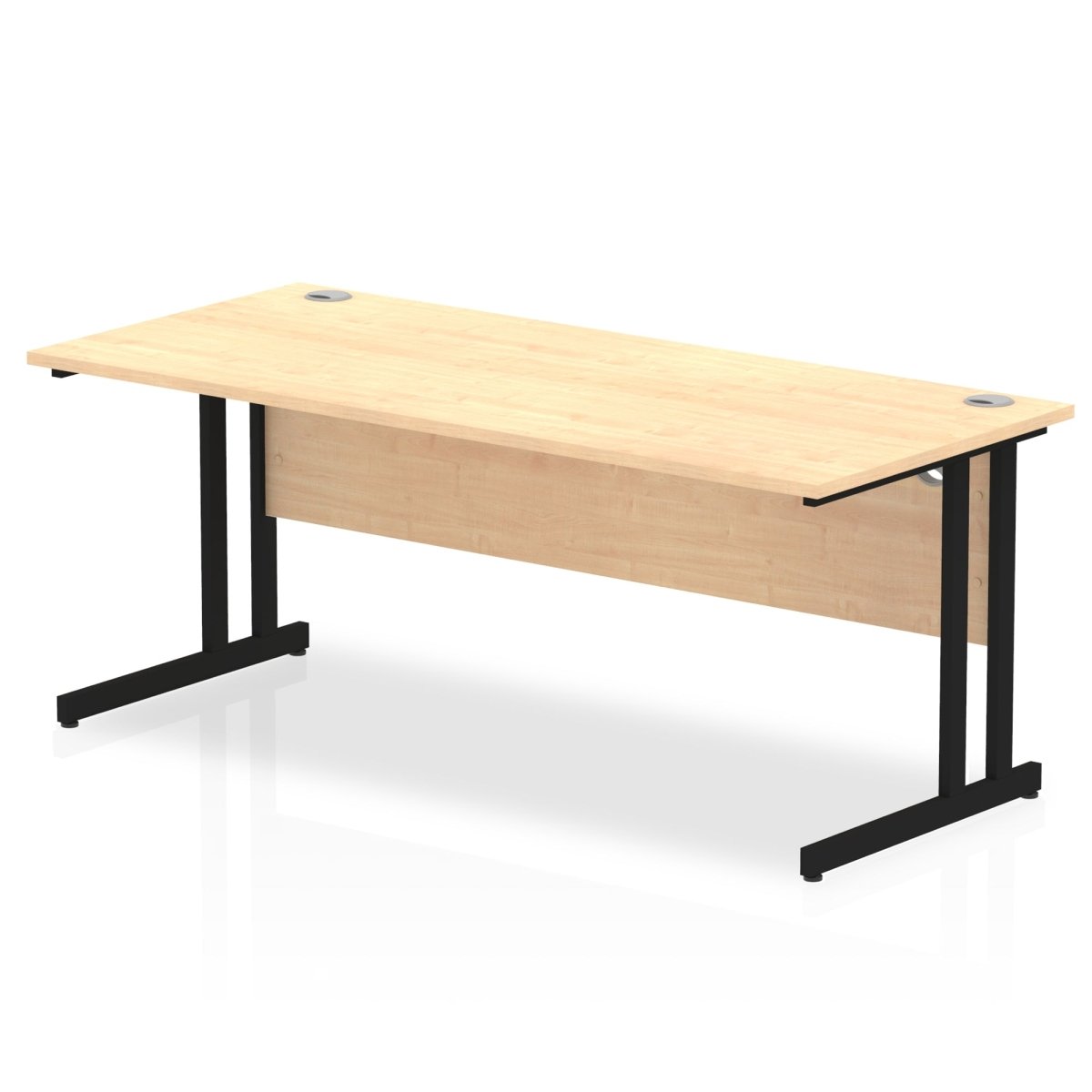 Office furniture impulse-180mm-straight-desk-cantilever-leg Dynamic  Black Colour Maple 