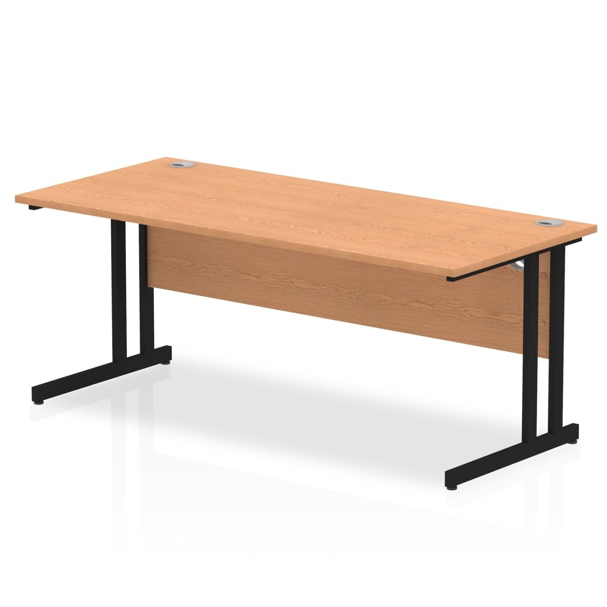 Office furniture impulse-180mm-straight-desk-cantilever-leg Dynamic  Black Colour Oak 